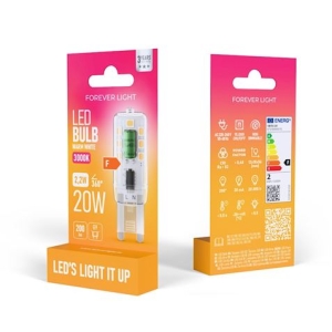 BOMBILLA LED G9 2.2W 200 LUMEN LUZ CALIDA FOREVER