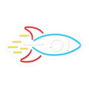 LAMPARA DECORATIVA NEON LED ROCKET FOREVER