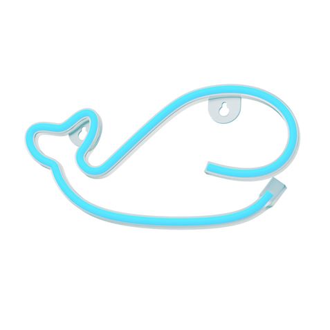 LAMPARA DECORATIVA NEON LED WHALE BLUE FOREVER