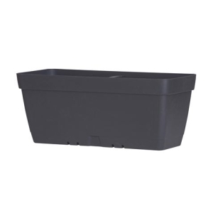 MACETA RECTANGULAR 40CM ANTRACITA CON DEPOSITO DE AGUA ARTPLAST