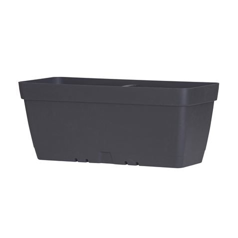 MACETA RECTANGULAR 40CM ANTRACITA CON DEPOSITO DE AGUA ARTPLAST