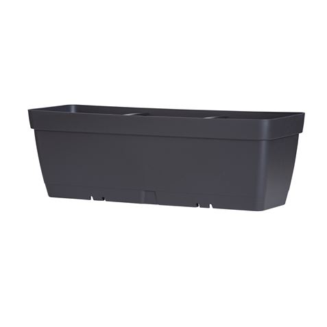 MACETA RECTANGULAR 50CM ANTRACITA CON DEPOSITO DE AGUA ARTPLAST
