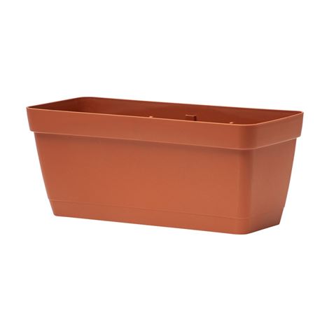 MACETA RECTANGULAR 40CM TERRACOTA CON DEPOSITO DE AGUA ARTPLAST