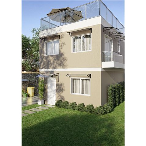 MARQUESINA PE100120T POLICARBONATO TRANSPARENTE 965×1190×282 MM ARTPLAS - Imagen 2