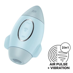 SUCCIONADOR Y VIBRADOR MISSION CONTROL AZUL SATISFYER