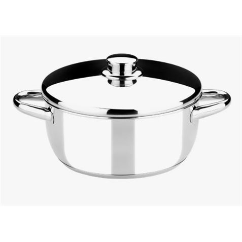 CACEROLA ACERO INOXIDABLE 22CM 3 LITROS OPTIMA CON TAPA ACERO MONIX