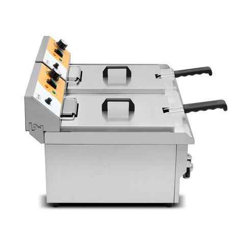 FREIDORA ELÉCTRICA PROFESIONAL 16+16 LITROS 2X3000W CHEF PRO - Imagen 4