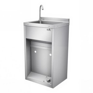 LAVAMANOS ACERO INOX INDUSTRIAL CON GRIFO DE PIE Y DISPENSADOR CHEF PRO