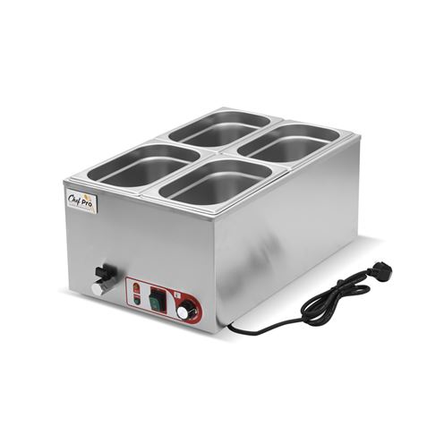 BAÑO MARIA INDUSTRIAL 4 CUBETAS 1200W CHEF PRO