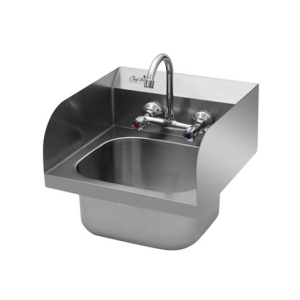 FREGADERO MURAL ACERO INOX PROFESIONAL CON GRIFO Y BACKSPLASH CHEF PRO