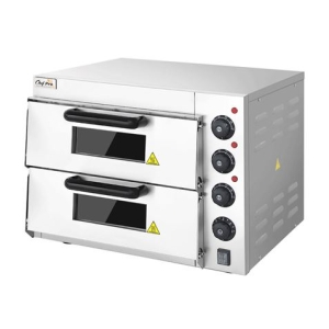HORNO DE PIZZA ELÉCTRICO PROFESIONAL 2 CÁMARAS 3000W CHEF PRO