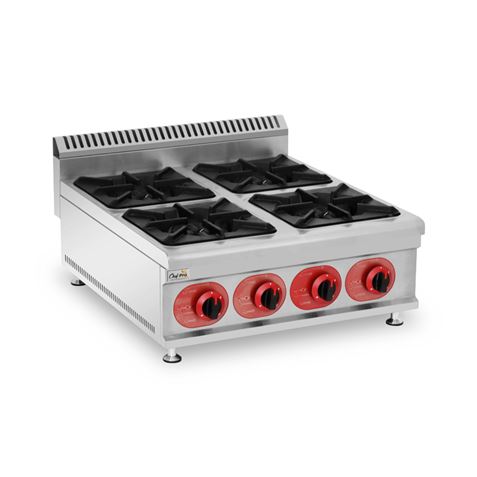 COCINA A GAS PROFESIONAL 4 FUEGOS CHEF PRO - Imagen 3