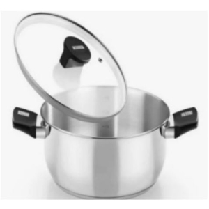 CACEROLA ACERO INOX CON TAPA VIDRIO 26CM ELITE MONIX