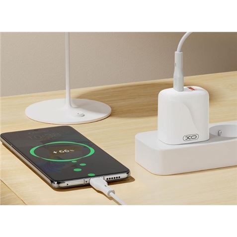 CARGADOR USB+USB-C 20W L158 CON CABLE TIPO C BLANCO XO - Imagen 3