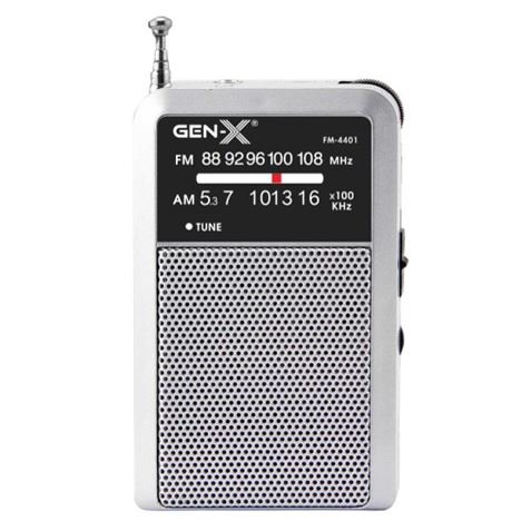 RADIO PORTATIL AM/FM ANALOGICA PLATA FM-4401 GEN-X - Imagen 2