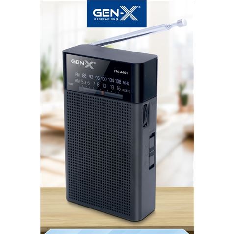 RADIO PORTATIL AM/FM ANALOGICA NEGRA FM-4405 GEN-X - Imagen 2