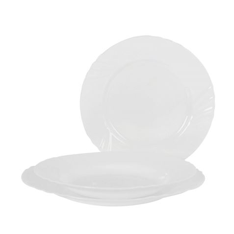 VAJILLA 12 PIEZAS REDONDA BLANCO OPAL EVERETT