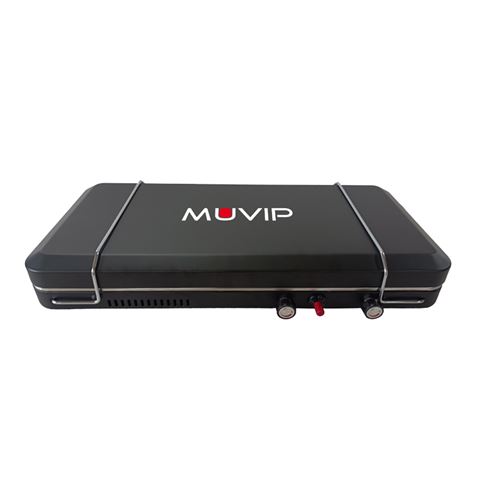 COCINA DE GAS PORTATIL PREMIUM OUTDOOR PLANCHA + DOBLE QUEMADOR MUVIP - Imagen 2