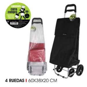 CARRO DE LA COMPRA PLEGABLE CON 4 RUEDAS COLORES SURTIDOS CONFORTIME