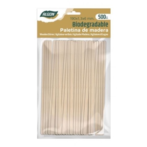 SET 500 PALETINAS MADERA 190X1.3X6MM ALGON