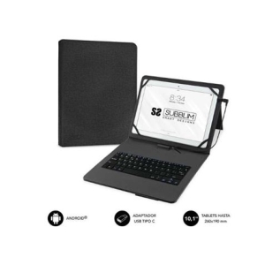 TECLADO CON FUNDA UNIVERSAL PARA TABLETS HASTA 11 NEGRO SUBBLIM"