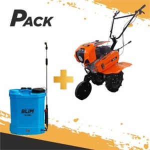 PACK MOTOCULTOR GASOLINA 7.5HP + SULFATADORA BATERIA 16 LITROS BLIM