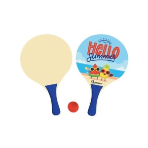 JUEGO DE PALAS DE PLAYA DE MADERA 38X24CM