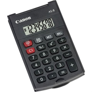 CALCULADORA DE BOLSILLO 8 DIGITOS CON TAPA AS-8 CANON