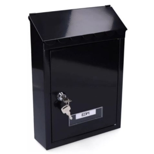 BUZON ACERO STANDAR NEGRO 21X6X30CM