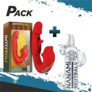VIBRADOR CON FUNCION DE MORDISQUEO Y FLIPPING + LUBRICANTE BASE DE AGUA 150