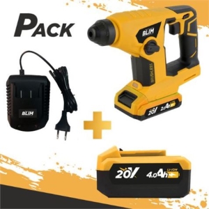 MARTILLO PERFORADOR 20V 1.5 JULIOS + BATERIA 20V 4AH + CARGADOR DE BATERÍA