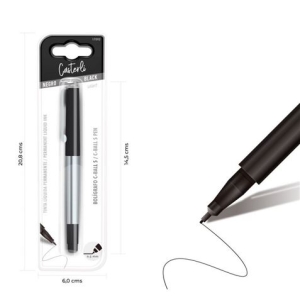 BOLÍGRAFO C-BALL 5 TINTA LÍQUIDA PERMANENTE 0.5MM NEGRO CASTERLI
