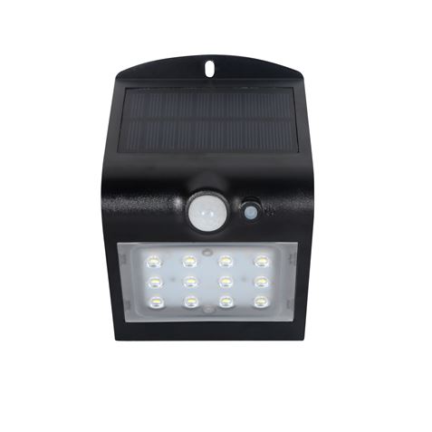 APLIQUE LED SOLAR 1.5W 220LM DOBLE ILUMINACIÓN NEGRO ELBAT - Imagen 2