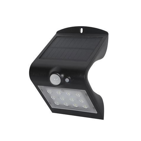 APLIQUE LED SOLAR 1.5W 220LM DOBLE ILUMINACIÓN NEGRO ELBAT - Imagen 4