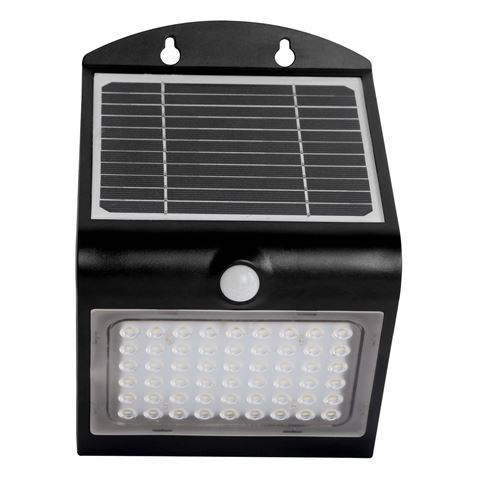 APLIQUE LED SOLAR 4W 500LM DOBLE ILUMINACIÓN NEGRO ELBAT - Imagen 2