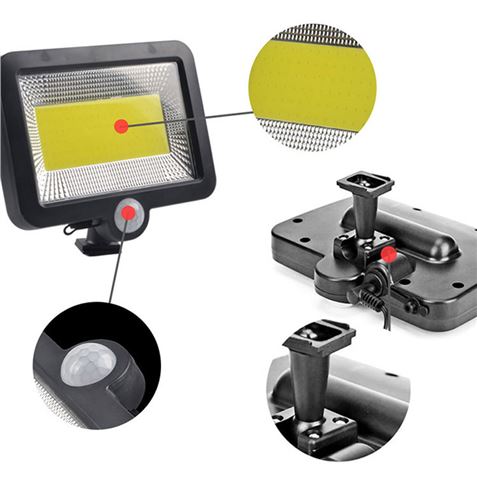 FOCO SOLAR CON SENSOR + MANDO 1000LM ELBAT - Imagen 2