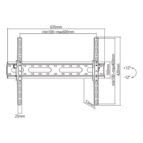 SOPORTE DE PARED TV LED LCD 37"-86" CROMAD - Imagen 2