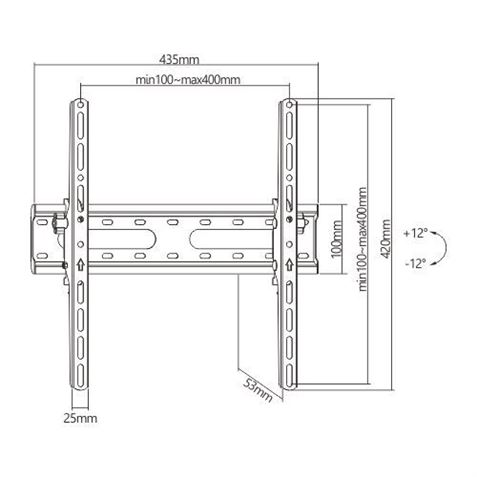 SOPORTE DE PARED TV LED LCD 32"-55" CROMAD - Imagen 2