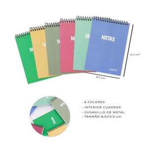 BLOC ESPIRAL DE BOLSILLO 12.5X8.5CM CASTERLI