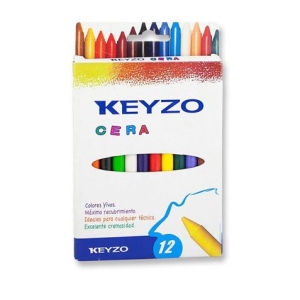 CAJA 12 CERAS COLORES VIVOS KEYZO
