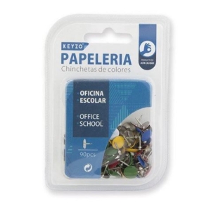 PACK 90 CHINCHETAS DE COLORES KEYZO