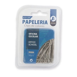 PACK 30 CLIPS NIQUELADOS 50MM KEYZO