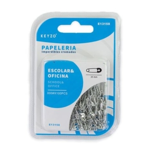 PACK 100 IMPERDIBLES CROMADOS 25MM KEYZO