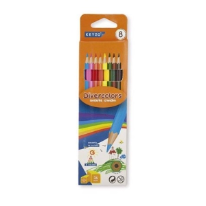 ESTUCHE 8 LÁPICES DE COLORES DIVERCOLORS KEYZO