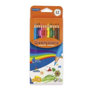 ESTUCHE 12 LÁPICES DE COLORES DIVERCOLORS KEYZO