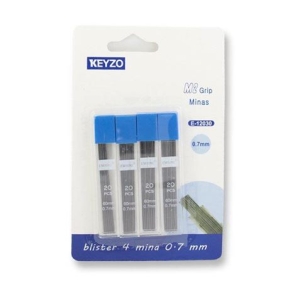 PACK 4 BLISTER 20PCS MINAS 0.7MM KEYZO
