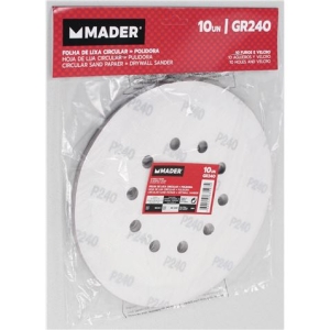 PACK 10 LIJAS GR240 VELCRO PARA MODELO 63184 MADER