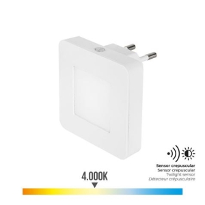PILOTO NOCHE LED 0.5W 5LUMENS LUZ DIA 4000K CUADRADO