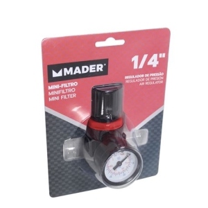 MINI FILTRO REGULADOR DE PRESIÓN, 1/4", RP182 MADER