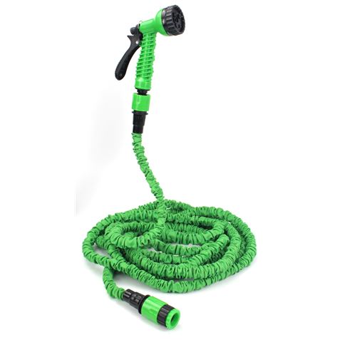 MANGUERA EXTENSIBLE 15 M + PISTOLA 7 CHORROS SAURIUM